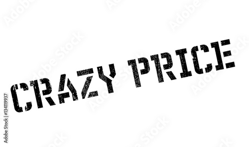 Crazy Price rubber stamp. Grunge design with dust scratches. Effects can be easily removed for a clean, crisp look. Color is easily changed.