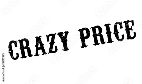 Crazy Price rubber stamp. Grunge design with dust scratches. Effects can be easily removed for a clean, crisp look. Color is easily changed.