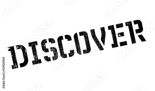 Discover rubber stamp. Grunge design with dust scratches. Effects can be easily removed for a clean, crisp look. Color is easily changed.
