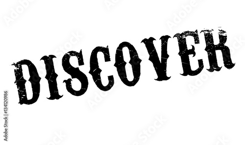 Discover rubber stamp. Grunge design with dust scratches. Effects can be easily removed for a clean, crisp look. Color is easily changed.