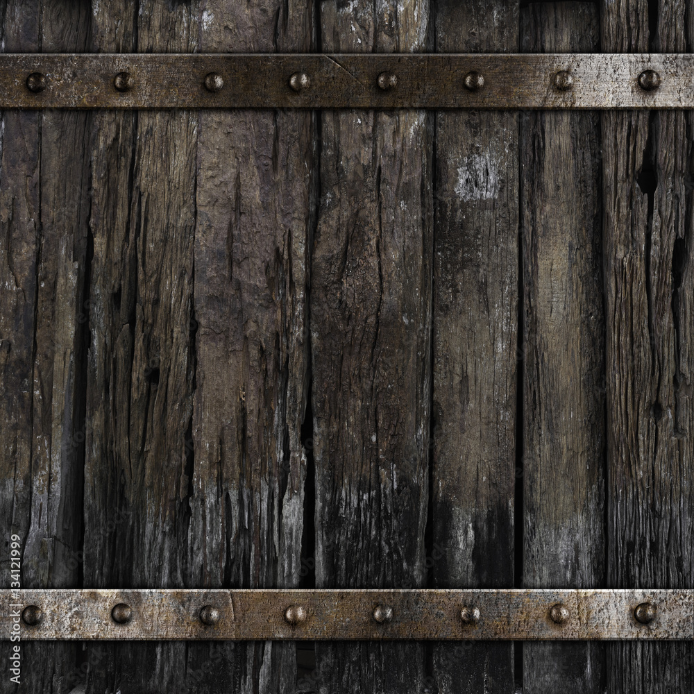 Obraz premium old medieval barrel wood background