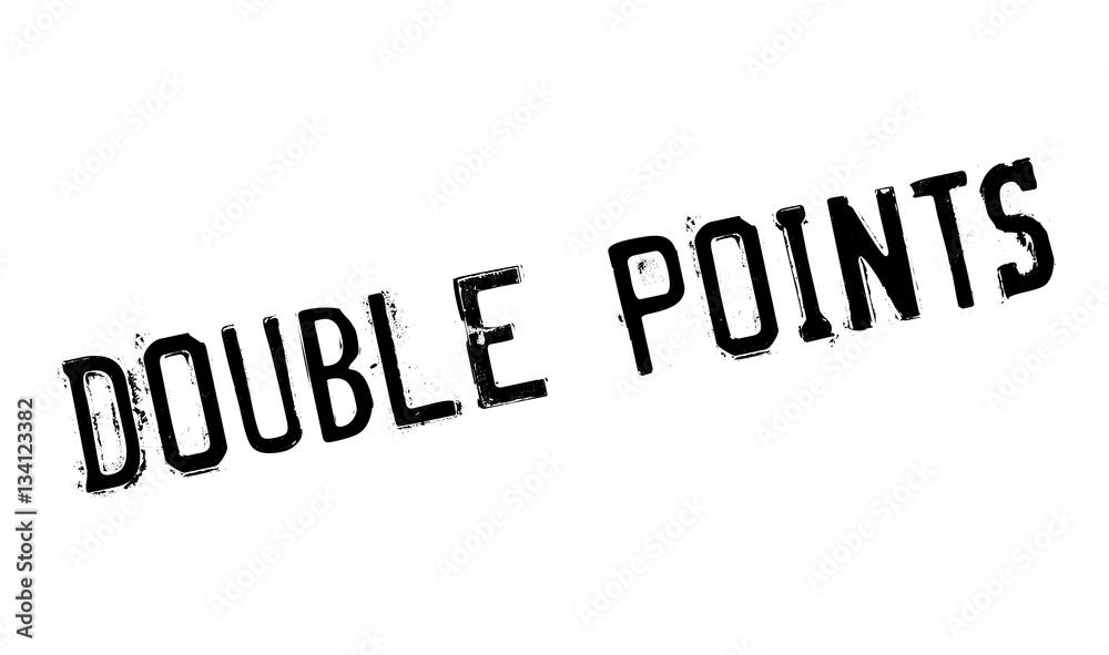 Double Points rubber stamp. Grunge design with dust scratches. Effects can be easily removed for a clean, crisp look. Color is easily changed.