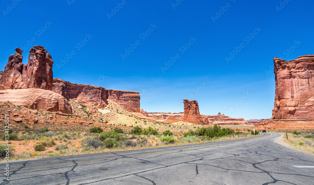 Rocks with blue sky landscape at sunny day Rocks with blue sky landscape at sunny day