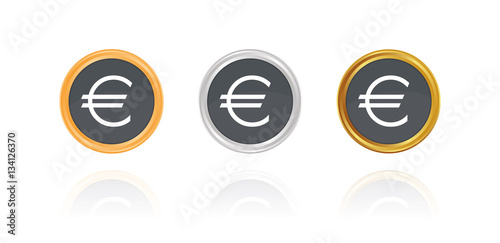 Euro - Münzen - Bronze - Silber - Gold