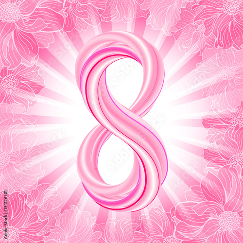 Greeting card 8 March, Happy womens day