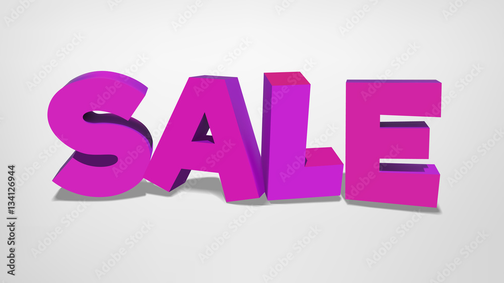 Vector sale inscription in 3d realistic style Vector sale inscription in 3d realistic style