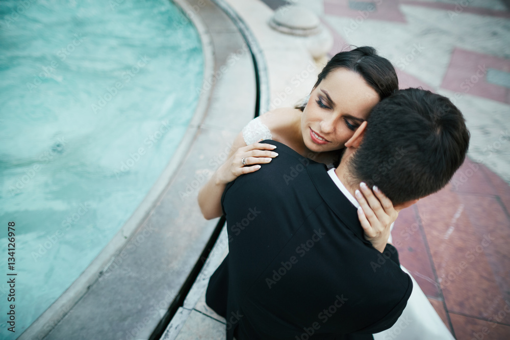 Obraz premium Wedding day photoshoot in old city