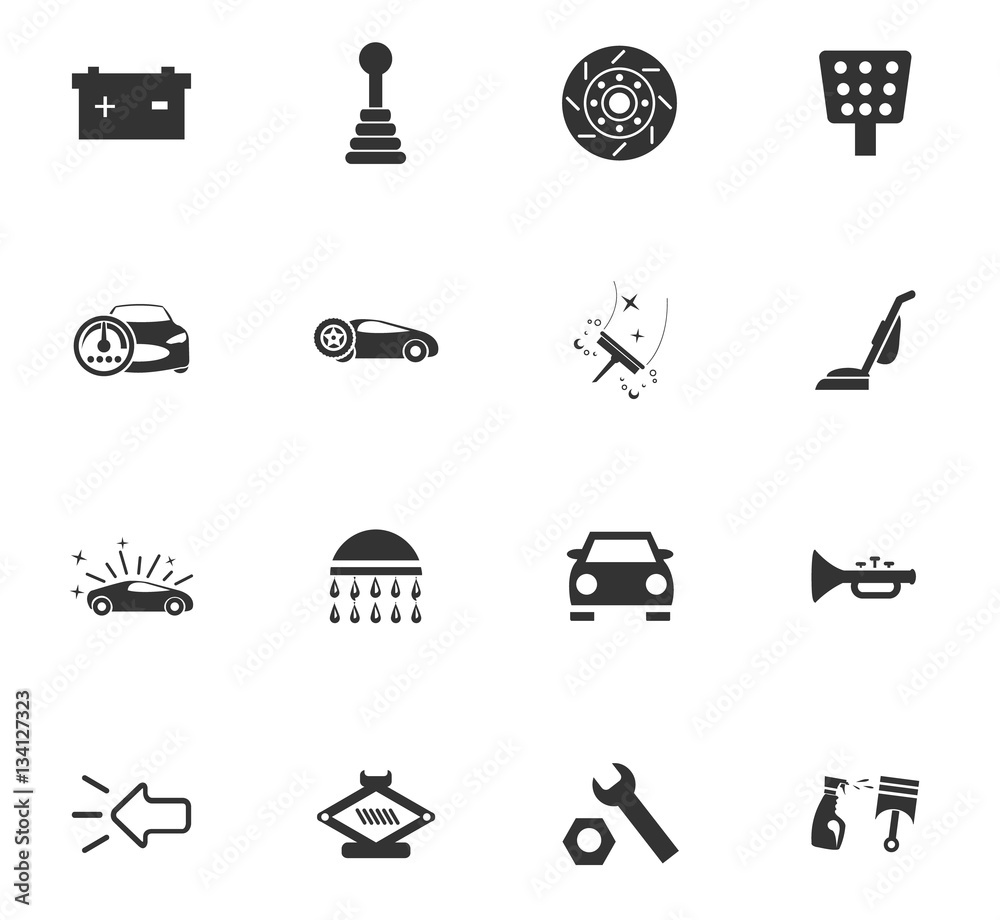 car shop icon set car shop icon set