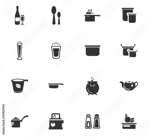 food and kitchen icon set