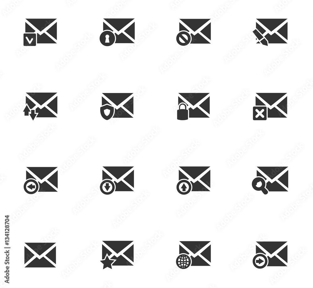 mail and envelope icon set mail and envelope icon set