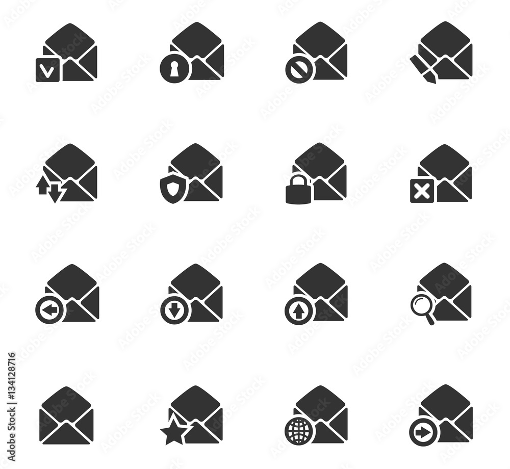 mail and envelope icon set mail and envelope icon set