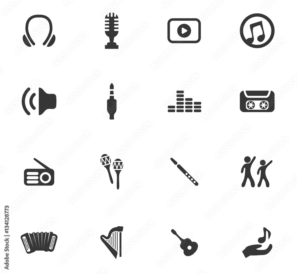 Fototapeta premium music icon set