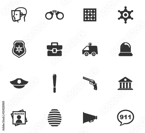 police icon set