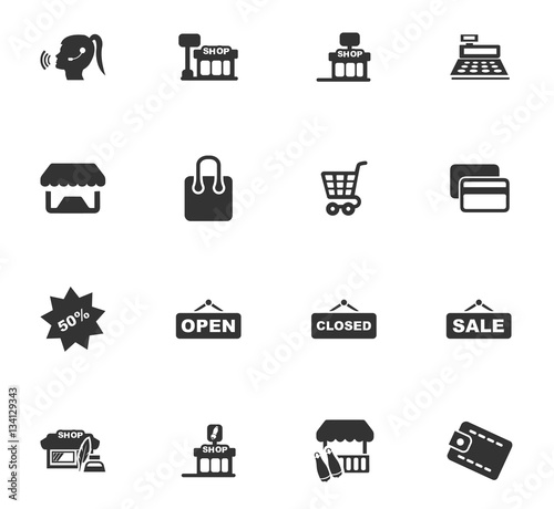 shop icon set