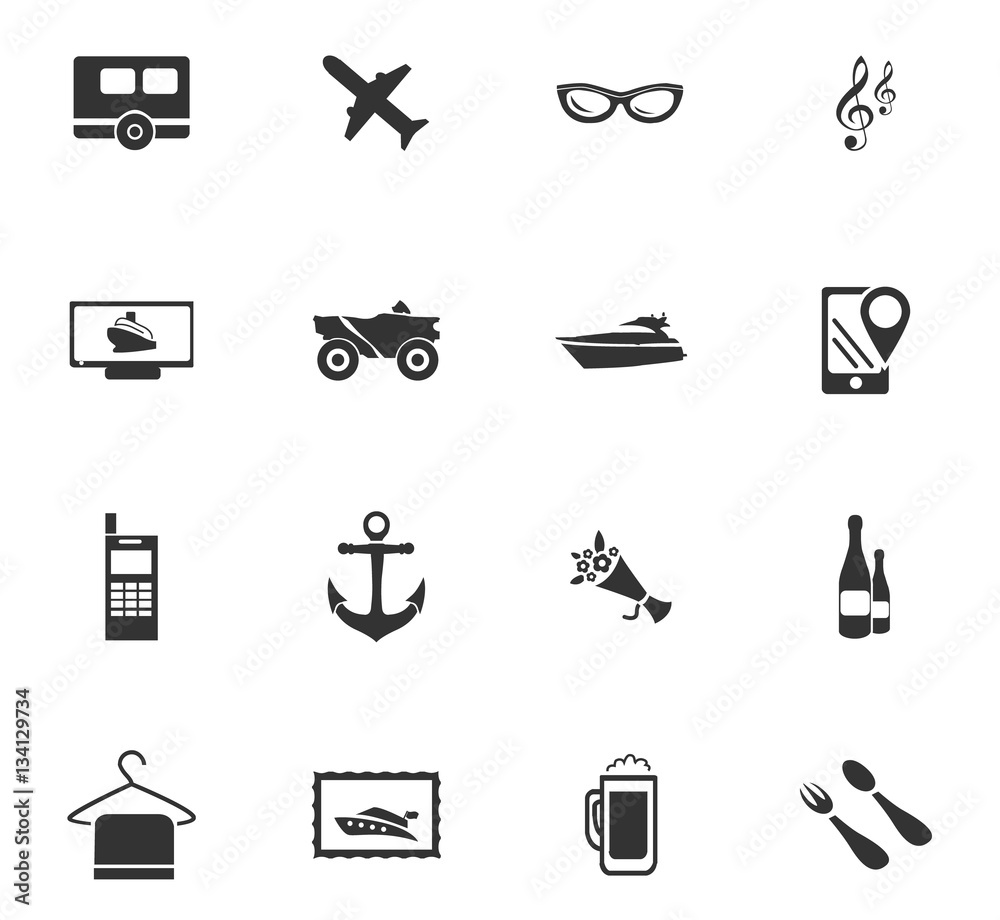 Fototapeta premium travel icon set