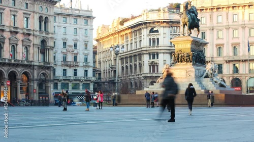 duomo milano square timelapse