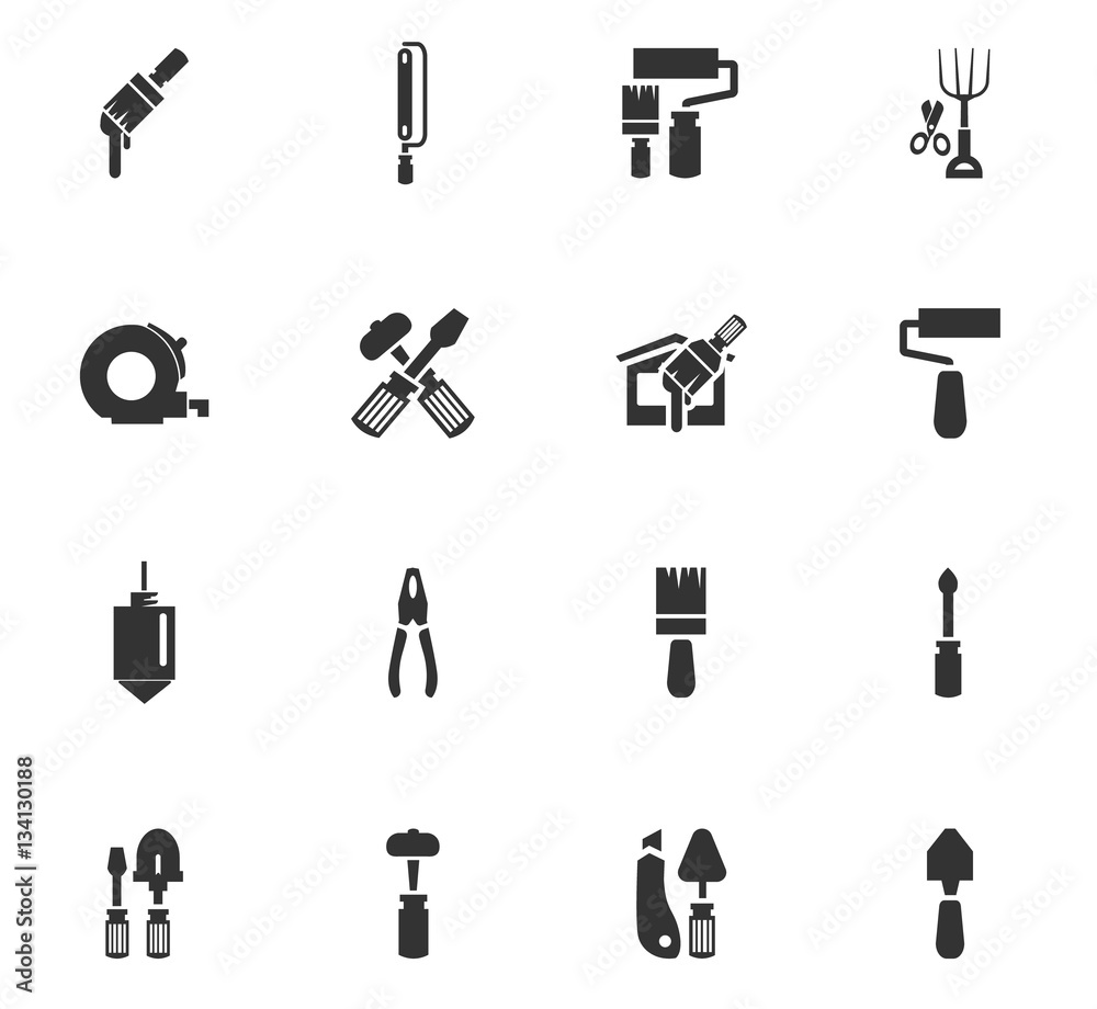 work tools icon set