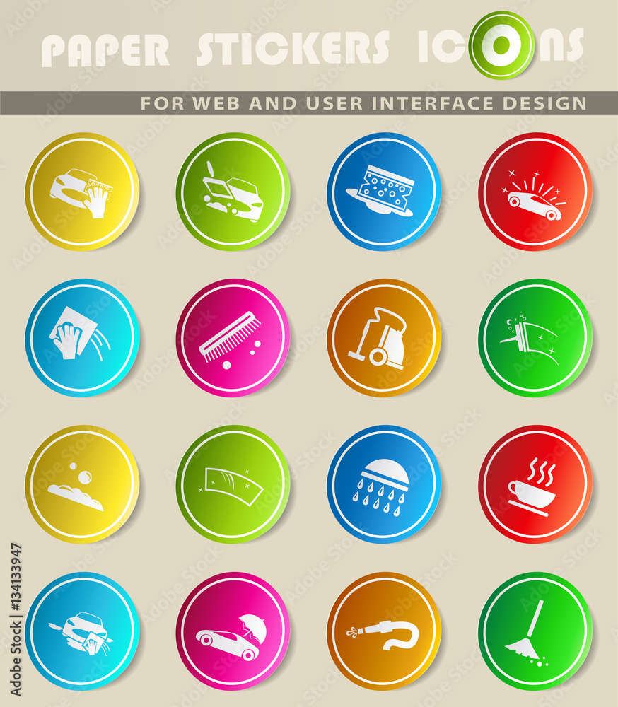 car washer icon set car washer icon set