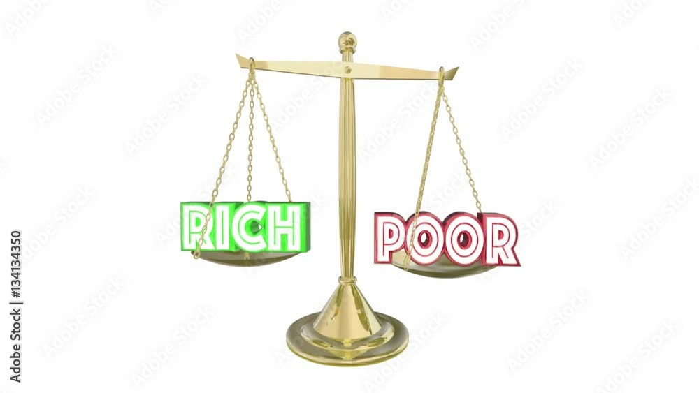 Rich Vs Poor Have or Not Scale Balance Class Warfare 3d Animation Rich Vs Poor Have or Not Scale Balance Class Warfare 3d Animation