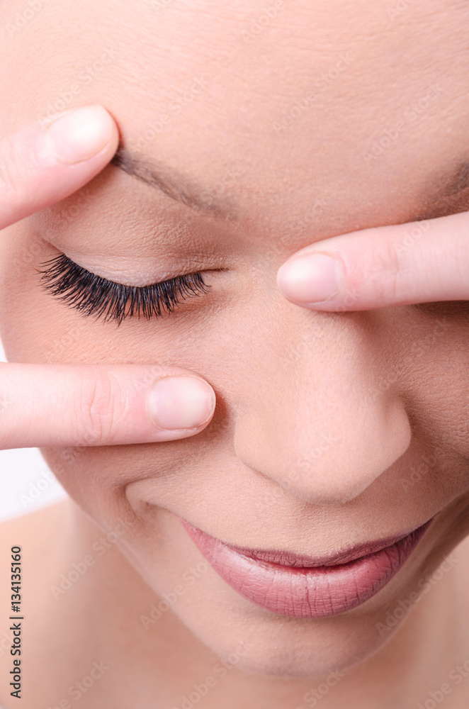 Obraz premium Model with beautiful long lashes posing