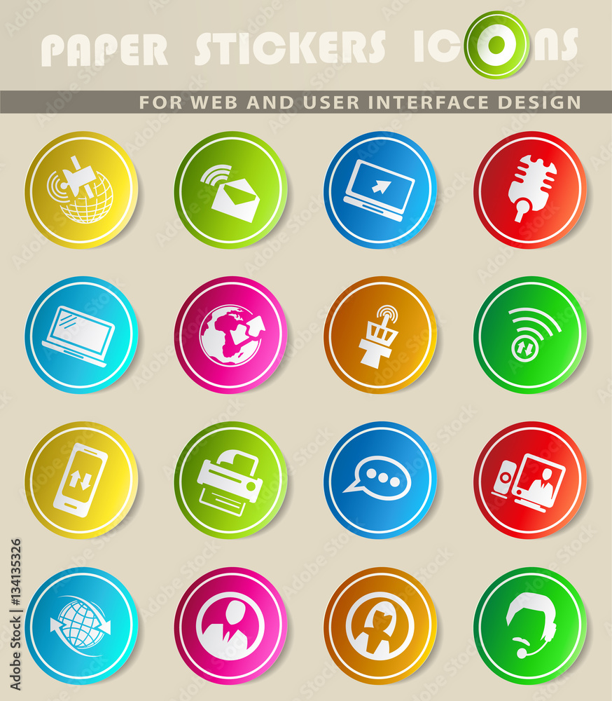 communication icon set