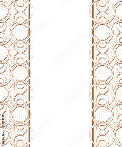 invitation card with abstract circles in a light beige color