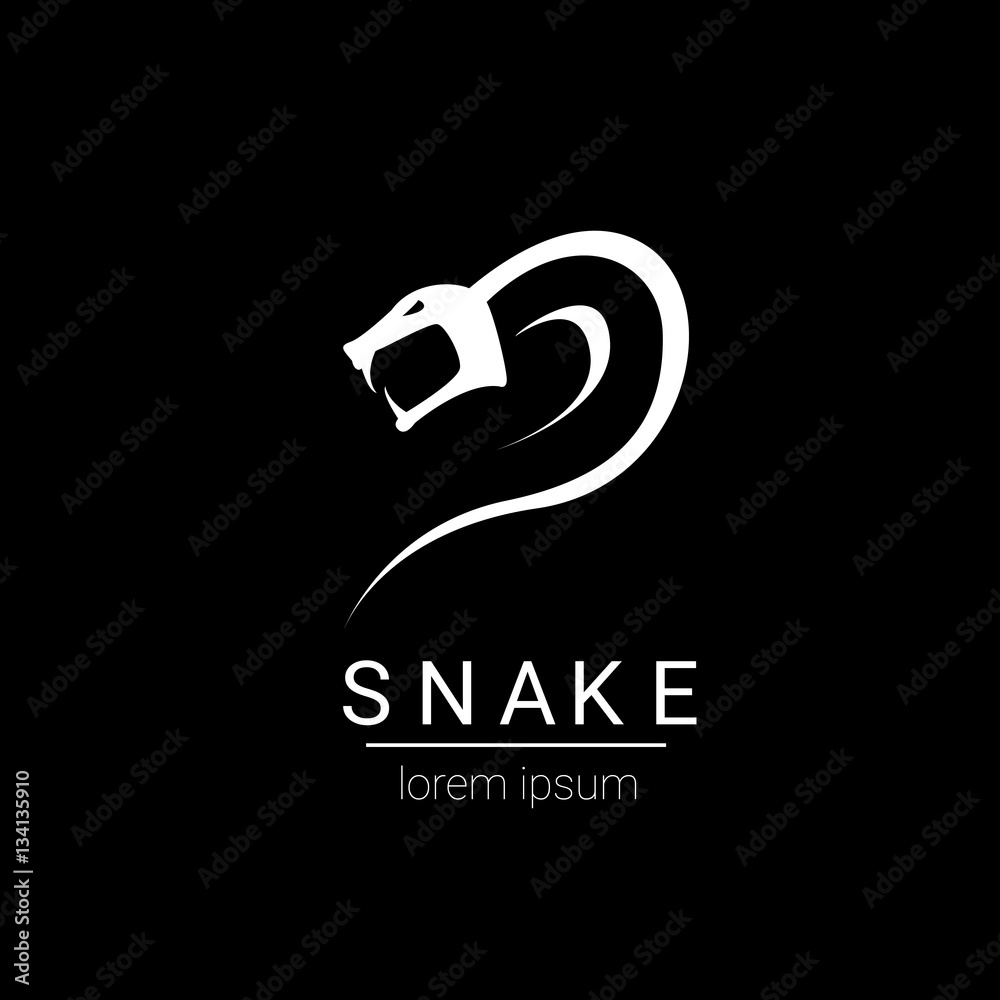 vector snake simple logo design element. vector snake simple logo design element.
