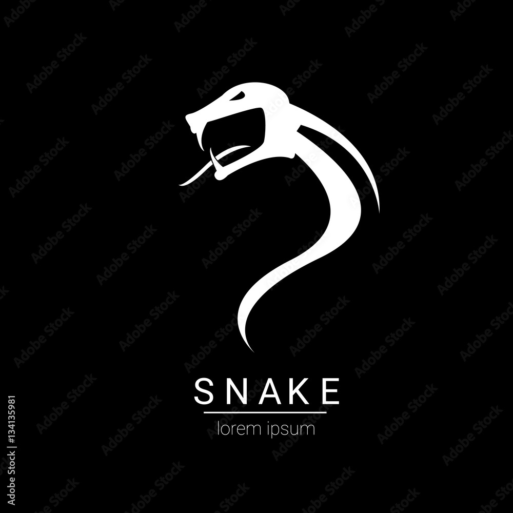 Obraz premium vector snake simple logo design element.