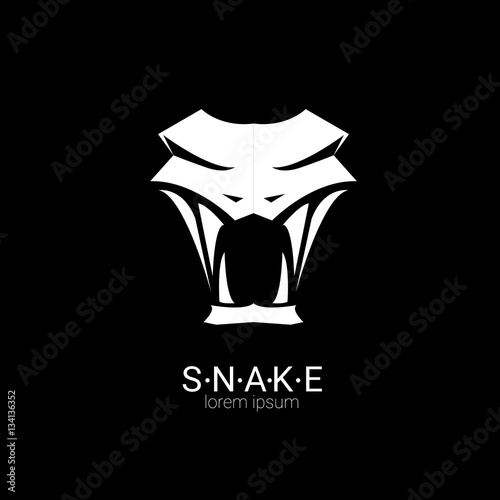 vector snake simple logo design element.