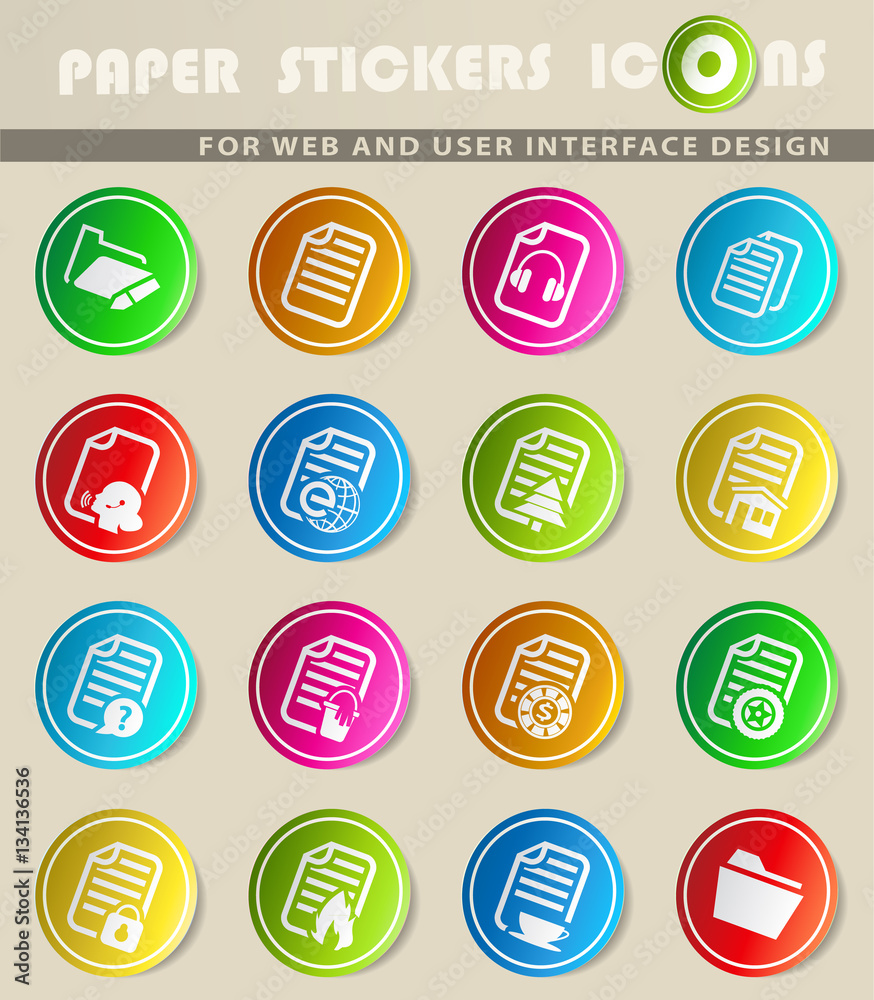 documents icon set documents icon set