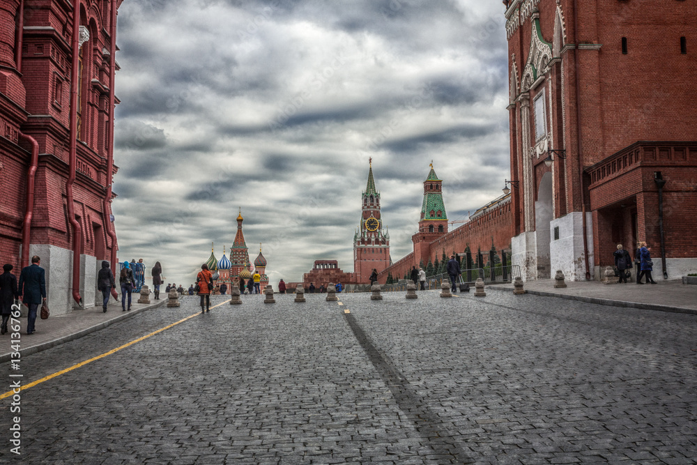Gloomy autumn clouds over Red Square in Moscow Gloomy autumn clouds over Red Square in Moscow