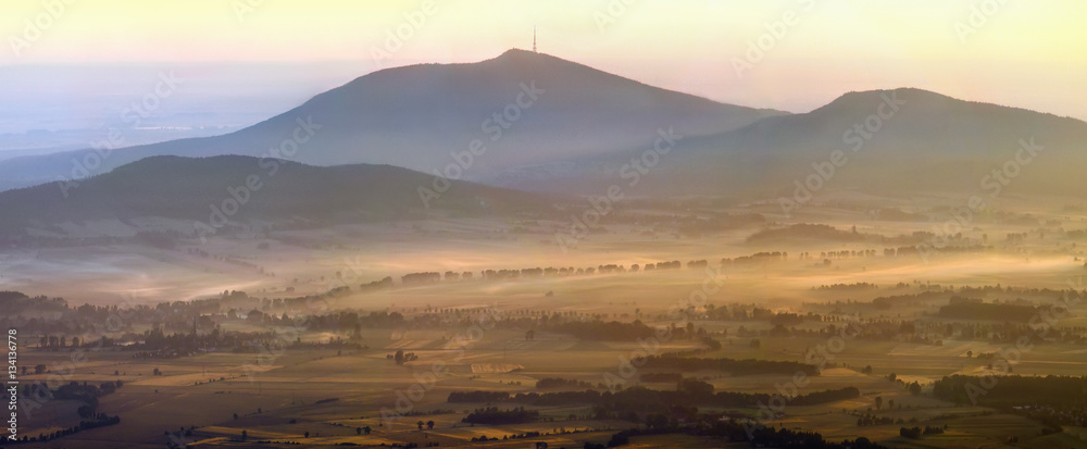 Sleza mountain panorama