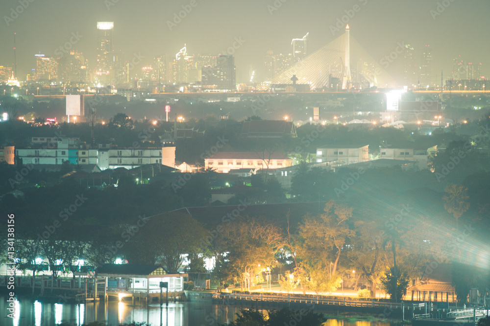 Fototapeta premium The downtown bridge in bangkok