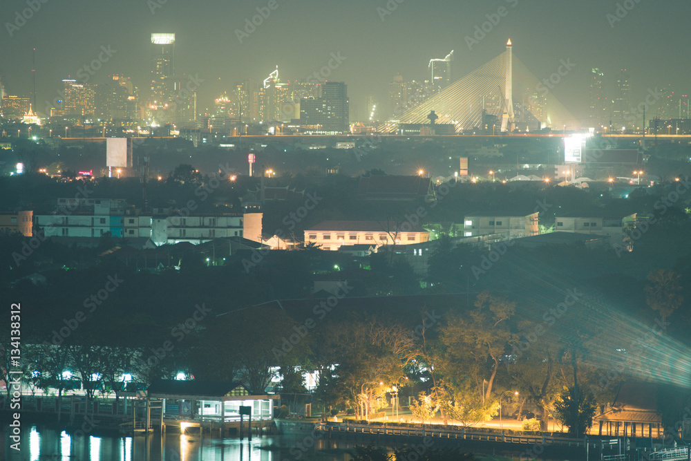 Fototapeta premium The downtown bridge in bangkok