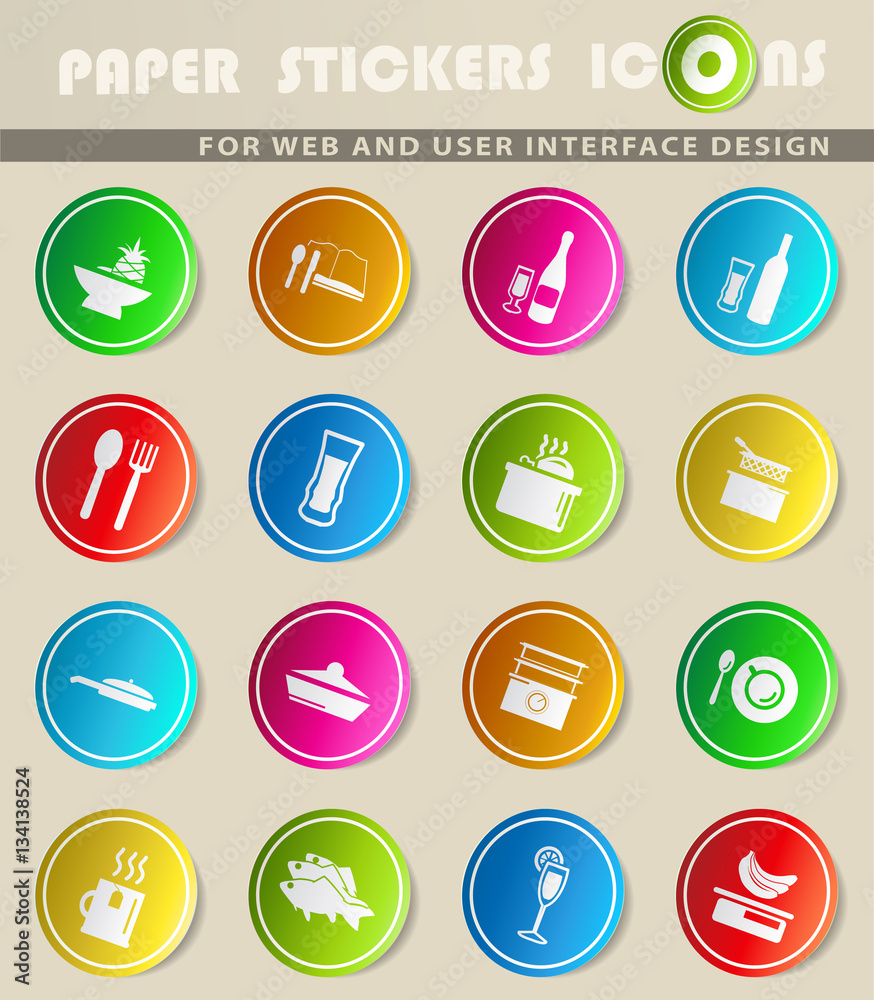 food and kitchen icon set food and kitchen icon set