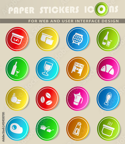 food and kitchen icon set