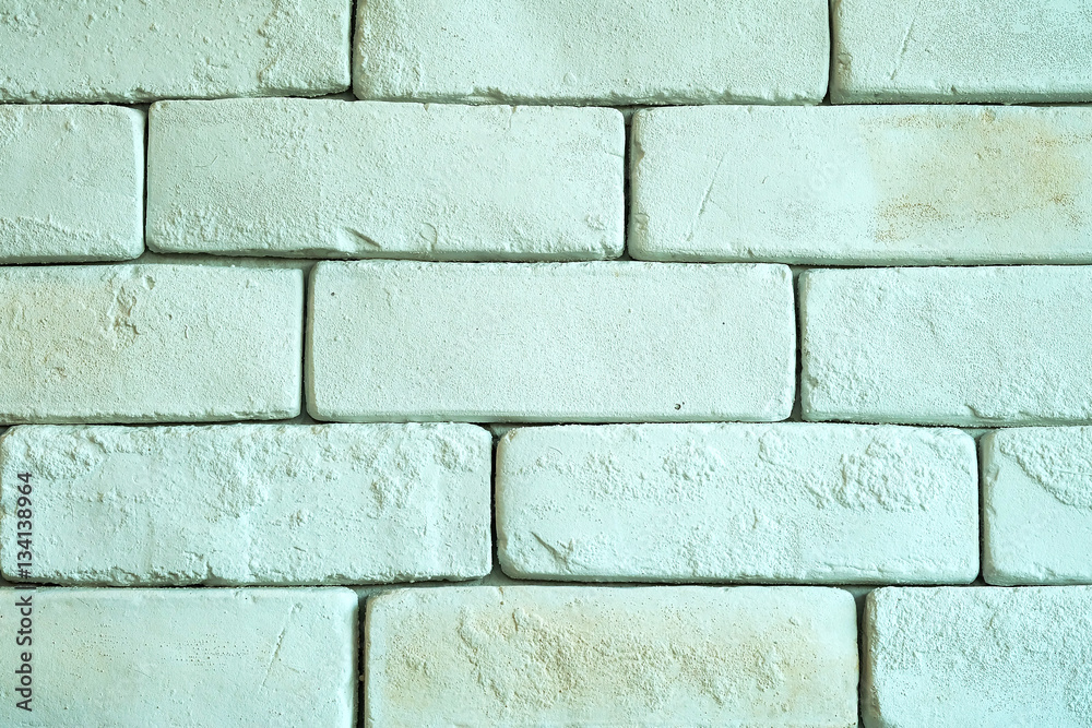 Fototapeta premium white brick wall texture background