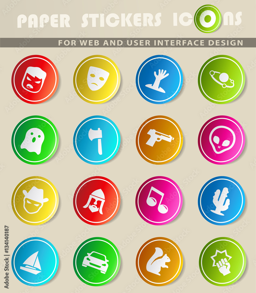 cinema genres icon set cinema genres icon set