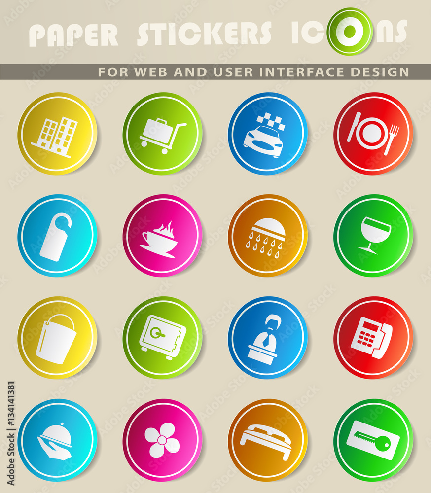hotel room services icon set hotel room services icon set