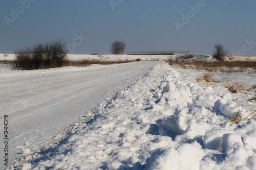  Winter landscape with road 