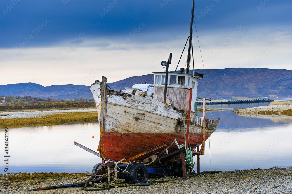 Remains of the old wooden ship