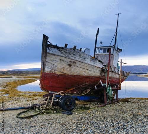 Remains of the old wooden ship