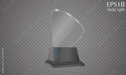 Glass Trophy Award. Vector illustration