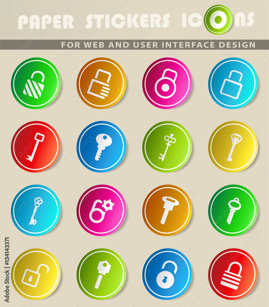 lock and key icon set lock and key icon set