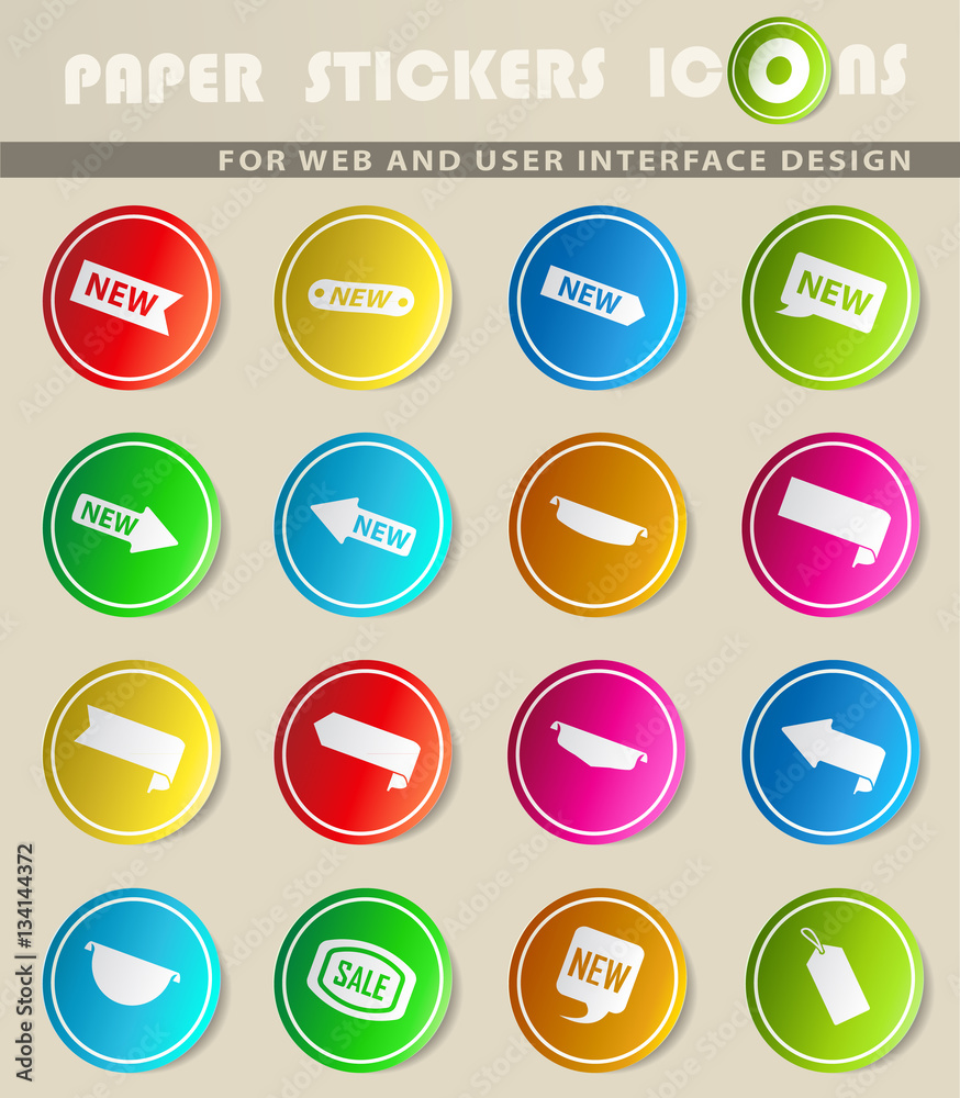 sticker and label icon set sticker and label icon set