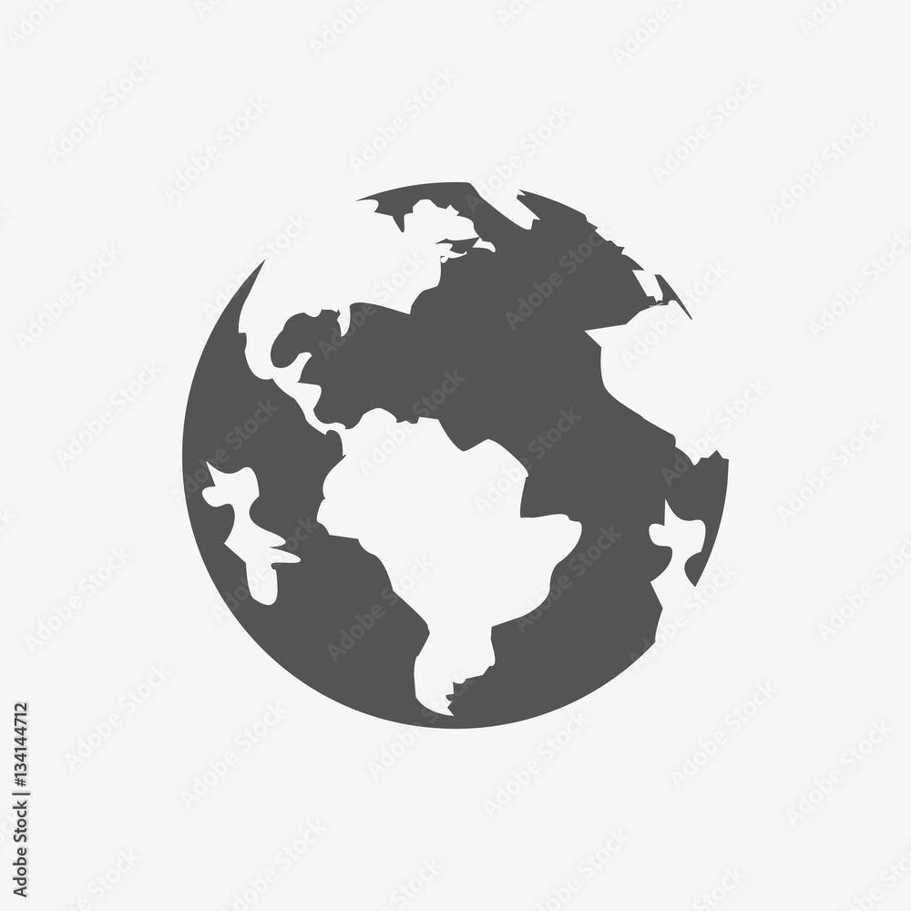 Earth icon stock vector illustration flat design Earth icon stock vector illustration flat design