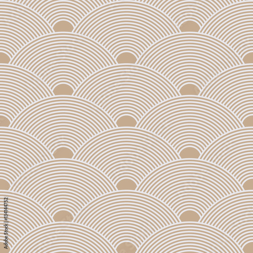 Seamless beige dense asian pattern vector