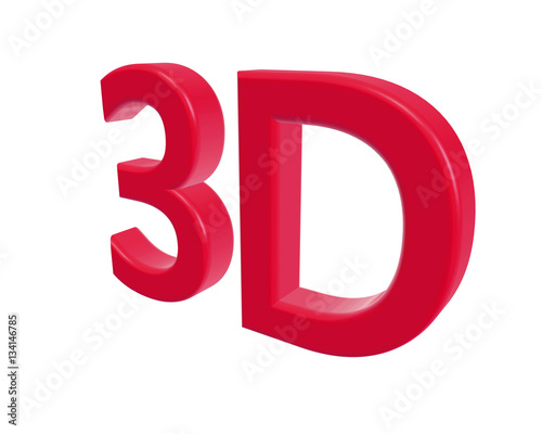 3d rendering color 3D letters on white background. 3d illustration.