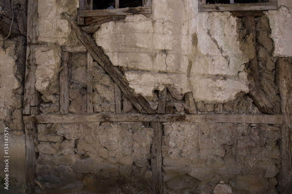 Stone Wall – Background Rustic Wall in a Old Construction. Stone Wall – Background Rustic Wall in a Old Construction.