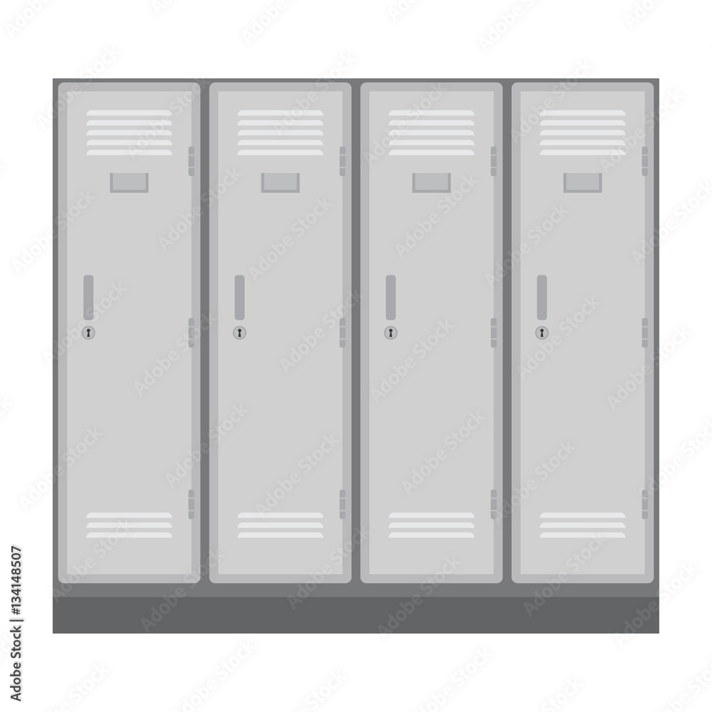 School or changing room lockers. School or changing room lockers.
